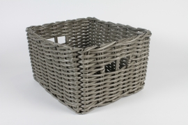A000A5 Grey resin basket 50x45cm H26cm