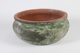 A000CA Antique green ceramic bowl D49cm H22cm