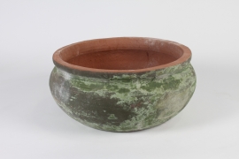 A001CA Antique green ceramic bowl D36.5cm H17cm