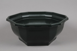 A002H7 Dark green plastic bowl D38 H15cm