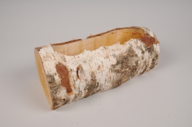 A003UE Jardinière bûche en bois 14cm x 30cm H11cm