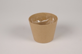 A006TG Kraft cardboard planter D9.5cm H7.5cm