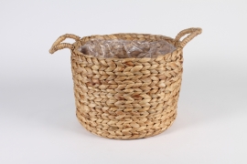 A016A5 Natural water hyacinth planter basket D31cm H23cm