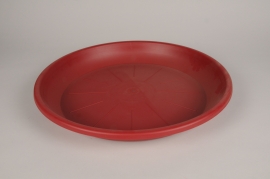 A017DB Soucoupe en plastique rouge D26cm