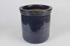 A021CA Pot en céramique bleu D43.5cm H47cm