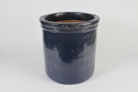 A022CA Pot en céramique bleu D35cm H36cm