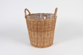 A025A5 Natural wicker planter basket D34.5cm H30cm