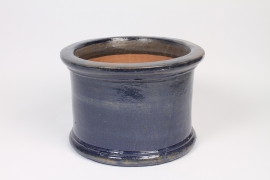 A025CA Pot en céramique bleu D46cm H31cm