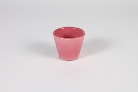 A025N6 Pink ceramic planter D8cm H7cm