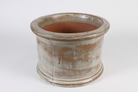 A027CA Pot en céramique beige D46cm H31cm