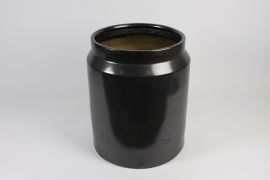 A027RR Black ceramic pot D45cm H55cm