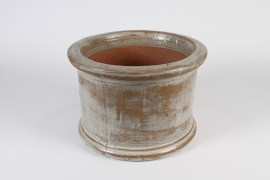 A028CA Pot en céramique beige D35cm H24cm