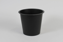 A031A5 Black plastic conical bucket D26cm H24cm