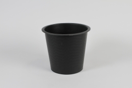 A032A5 Black plastic conical bucket D24cm H21.5cm