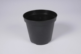 A032AT Black plastic pot D16cm H13cm