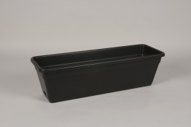 A032DB Dark grey plastic planter 58.5x19cm H17cm