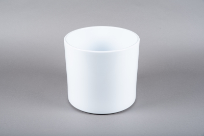 Cache-pot en céramique blanc D17.5cm H14cm