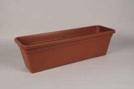 A039DB Terracotta plastic planter 77x24cm H22.5cm