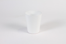 A043DO White ceramic planter pot D10cm H12cm