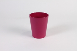 A044DO Cache-pot en céramique fuchsia D10cm H12cm