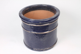 A047RR Blue ceramic pot D56.5cm H49cm