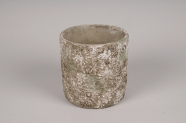 A048OZ Rustic concrete planter D14.5cm H14.5cm