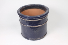 A048RR Blue ceramic pot D42cm H38cm