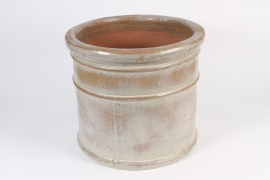 A049RR Beige ceramic pot D56.5cm H49cm