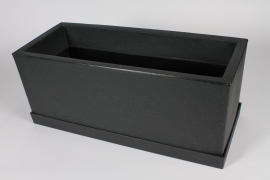 A052AT Kit jardinière rotomoulé anthracite 59.5x24.5cm H24.5cm