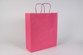 A057AS Bag of 25 pink kraft bags 36x12cm H41cm