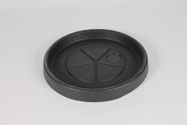 A062AT Dark grey plastic saucer D33cm H4cm