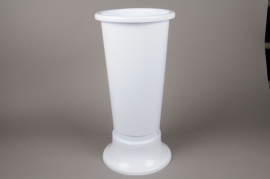 A062T7 Vase en plastique blanc D22cm H52cm