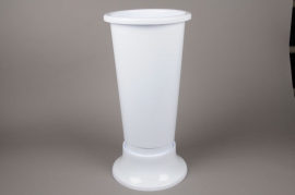 A062T7 White plastic vase D22cm H52cm