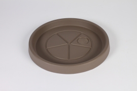 A063AT Taupe plastic saucer D33cm H4cm