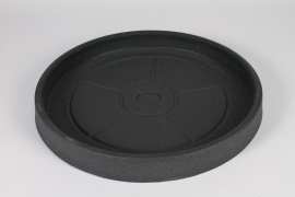 A064AT Dark grey plastic saucer D47cm H5cm