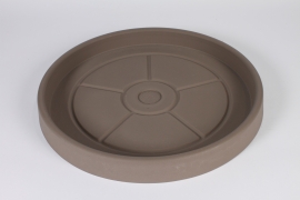 A065AT Taupe plastic saucer D47cm H5cm