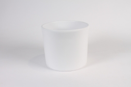 A066DO Cache-pot en céramique blanc D22cm H19cm