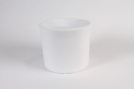 A067DO Cache-pot en céramique blanc D24.5cm H21cm