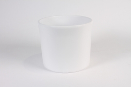 A068DO Cache-pot en céramique blanc D28.5cm H24cm