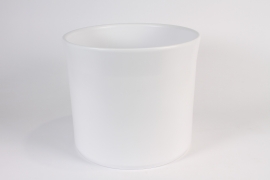 A071DO Cache-pot en céramique blanc D41cm H35cm