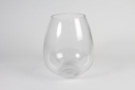 A074P5 Vase en verre transparent D23cm H30.5cm
