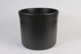 A079DO Black ceramic planter D36cm H31cm