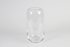 A079P5 Vase en verre transparent D14cm H28cm