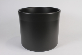 A080DO Black ceramic planter D41cm H35cm