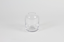 A080P5 Vase en verre transparent D8cm H10.5cm