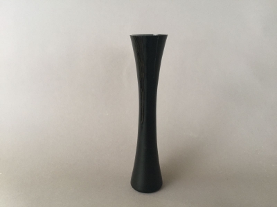 Black Hourglass Flared Vase D3 3cm H25cm