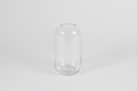 A081P5 Vase en verre transparent D8cm H14.5cm