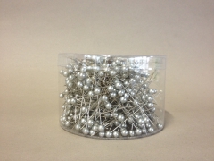 A094MG  Box of 500 silver beads on pin 6x65mm