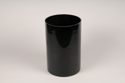 Black cylinder glass vase D20cm H30cm
