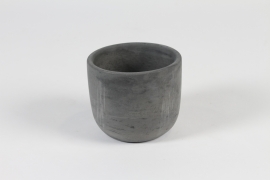 A121OZ Cache-pot en béton gris foncé D14cm H12.5cm